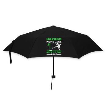 Footgolf Player Foot Golf Playing Footgolfers Foot - Umbrella (small) - black - Front