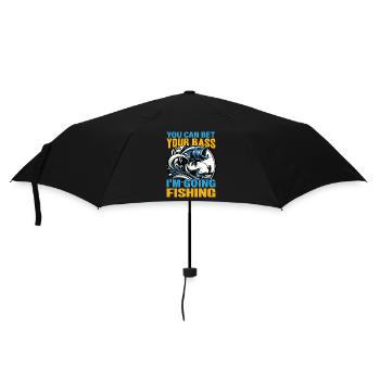 You can bet your Bass I'm going Fishing - Umbrella (small) - black - Front