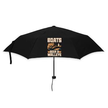Walleye Fishing Boats Beer & Walleye Fishing Lover - Umbrella (small) - black - Front
