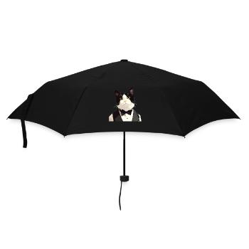 Tuxedo Kätzchen Tuxedo Katze - Regenschirm (klein) - Schwarz - Vorne
