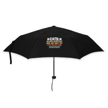 Cats: Because Sometimes Dogs Just Don't Cut It In - Umbrella (small) - black - Front