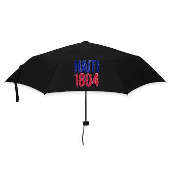 HAITI 1804 FONT IN COLORS OF THE NATIONAL FLAG - Umbrella (small) - black - Front