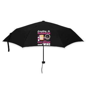Bingo Player Wine Everything In - Regenschirm (klein) - Schwarz - Vorne