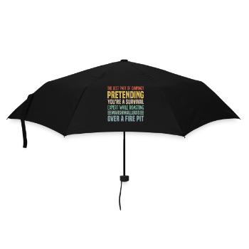 La meilleure partie du camping ? Prétendre que vous êtes un Surv - Parapluie standard - noir - Devant