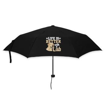 Yellow Labrador Retriever - Umbrella (small) - black - Front