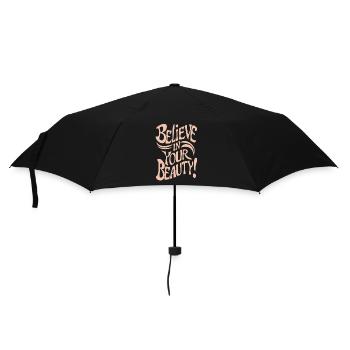 Glaube An Deine Schönheit Stärkung - Regenschirm (klein) - Schwarz - Vorne