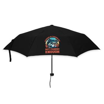 Stress durch zu wenig Angeln - Regenschirm (klein) - Schwarz - Vorne