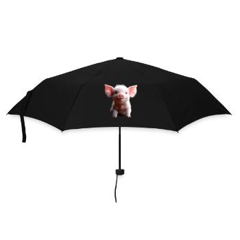Pig Domestic Pig Pig Piglet Piggy - Umbrella (small) - black - Front