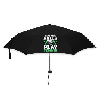 Tennis Art Retired Tennis Player Racket - Umbrella (small) - black - Front