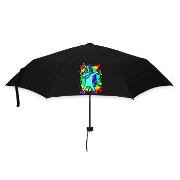 Dabbing Licorne T-Shirt Drôle Licorne Arc-en-ciel Jeu de mots - Parapluie standard - noir - Devant