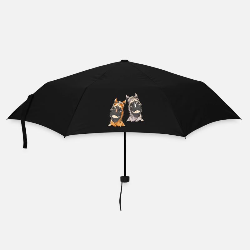 Cheval tête cheval chevaux - Parapluie standard - noir