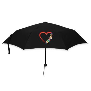 Coeur de joueur de bingo - Parapluie standard - noir - Devant