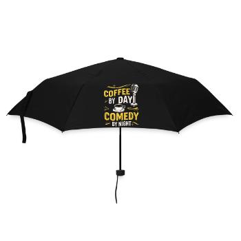 Coffee By Day Comedy By Night Comedian - Umbrella (small) - black - Front