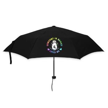 Jemand auf Hawaii liebt mich - Regenschirm (klein) - Schwarz - Vorne