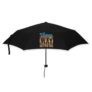 May 1961, Vintage May 1961 Anniversary Gift. - Umbrella (small) - black - Front
