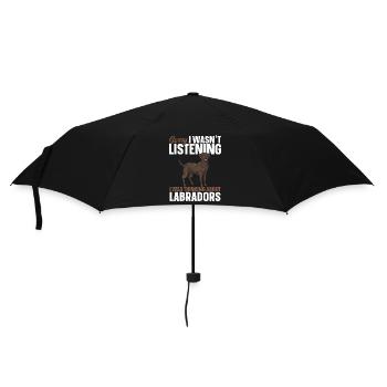 Chien Labrador Retriever brun chocolat - Parapluie standard - noir - Devant