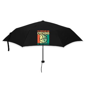 Geocaching Geocache Funny Geocacher Geocacher Sayi - Umbrella (small) - black - Front