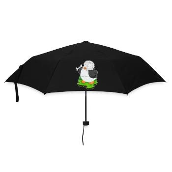 Masque d’Halloween pingouin - Parapluie standard - noir - Devant