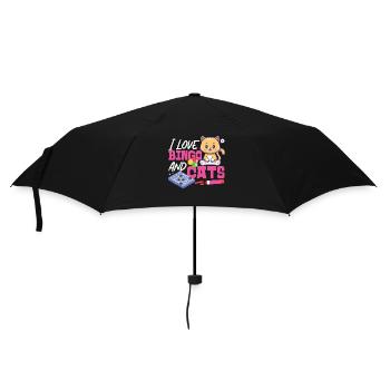 Bingo Player Cat I Love Bingo And - Umbrella (small) - black - Front