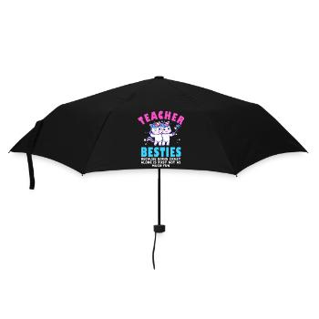 Lehrer-Besties, weil sie verrückt werden - Regenschirm (klein) - Schwarz - Vorne
