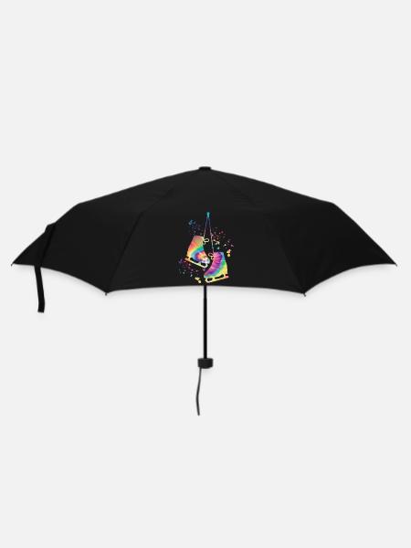 Eiskunstläufer Schlittschuhlaufen Eiskunstlauf - Regenschirm (klein) - Schwarz