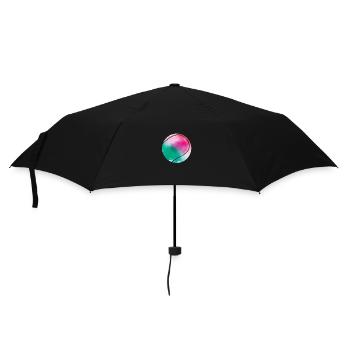 Tennis colorful ball - Umbrella (small) - black - Front