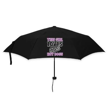 Hot Dog Adult Girl This Girl Loves - Umbrella (small) - black - Front