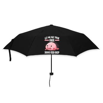 Süßer Blobfisch Hässlicher Fisch - Regenschirm (klein) - Schwarz - Vorne