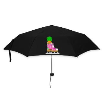 Karotte Eislaufen Schlittschuhe - Regenschirm (klein) - Schwarz - Vorne