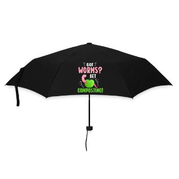 Vermicompost Fermier Vermicompost Mignon Hommes Femmes - Parapluie standard - noir - Devant