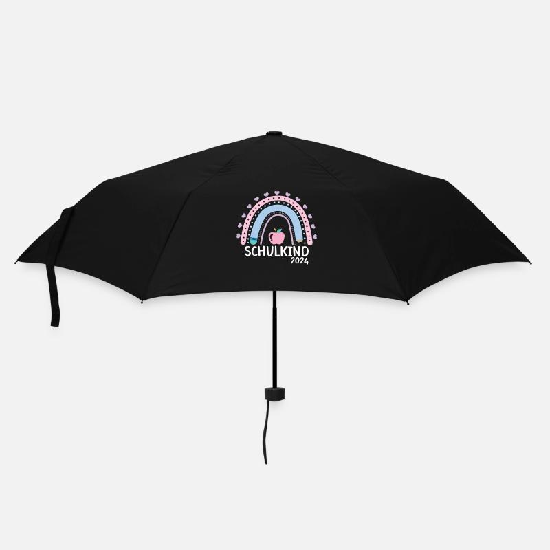 Schulanfang Einschulung Schulkind 2024 - Regenschirm (klein) - Schwarz