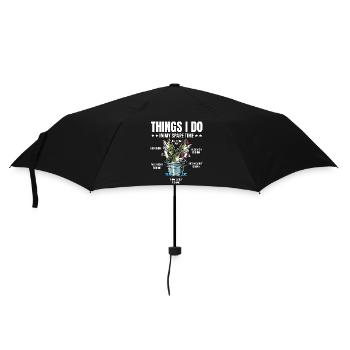 Things I do in my Spare Time - Umbrella (small) - black - Front