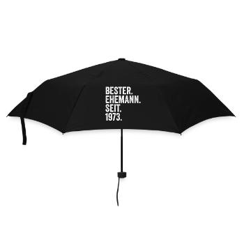 Valentinstag Bester Ehemann Seit 1973 - Regenschirm (klein) - Schwarz - Vorne