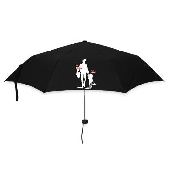 Funny Dad Daughter Design - Umbrella (small) - black - Front