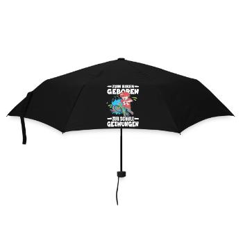 Né pour faire du vélo, forcé d’aller à l’école - Parapluie standard - noir - Devant