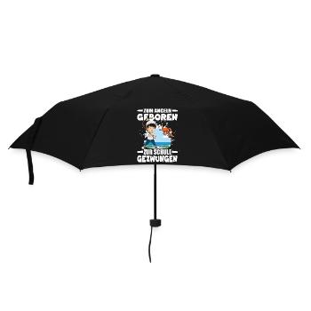 Born to fish, forced to go to school - Umbrella (small) - black - Front