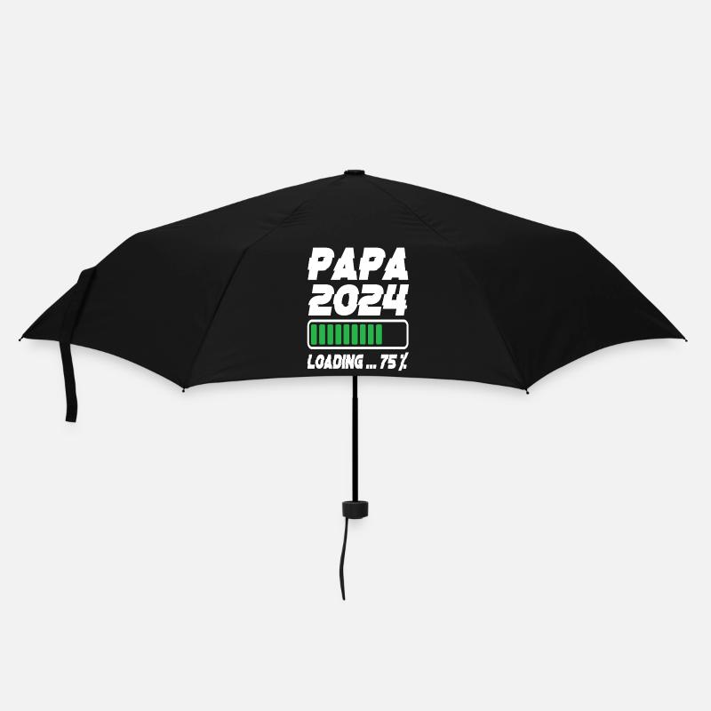 Papa 2024 Loading - Regenschirm (klein) - Schwarz
