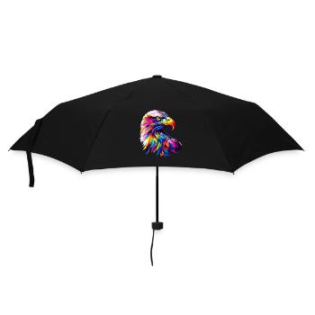 Aigle Pop Art Couleurs vives Aigle royal Pygargue à queue blanche - Parapluie standard - noir - Devant