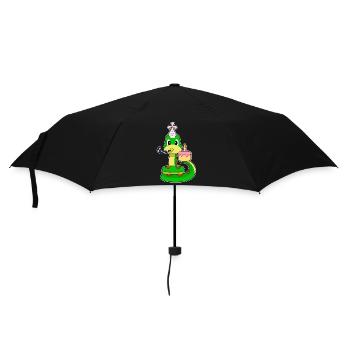 Schlange Geburtstag Tröte - Regenschirm (klein) - Schwarz - Vorne
