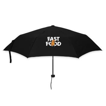 Hot Dog Adult Pun Wiener Fast Food - Regenschirm (klein) - Schwarz - Vorne