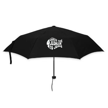 Überlassen Sie das Urteil Jesus - Regenschirm (klein) - Schwarz - Vorne