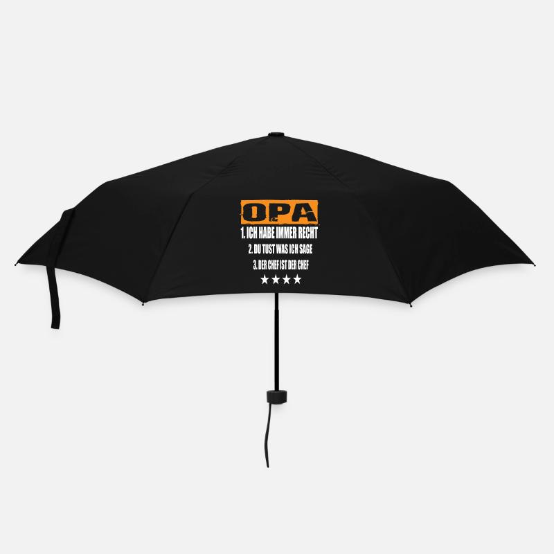 Opa - Regenschirm (klein) - Schwarz