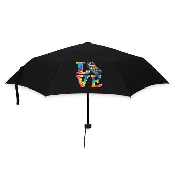 Hot Dog Adulte Tie Dye des années 80 des années 90 - Parapluie standard - noir - Devant
