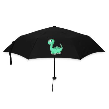 Dino Motif Dinosaur Green - Umbrella (small) - black - Front