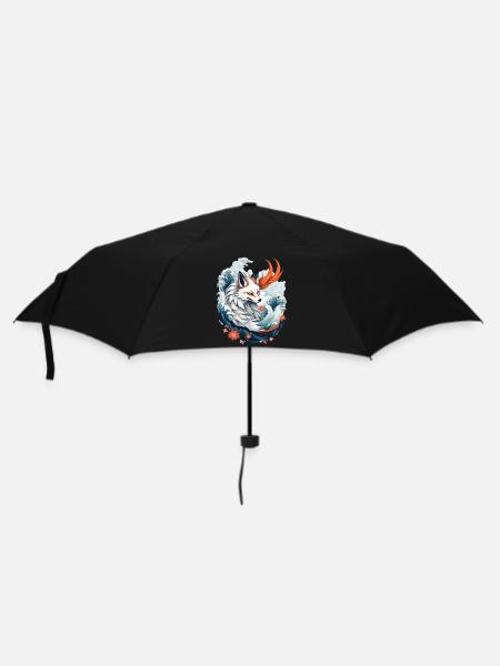 Japonais Kitsune Renard Anime Kawaii Renard Fantôme - Parapluie standard - noir