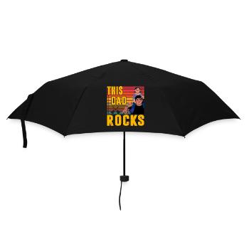Dieser Vater rockt - Regenschirm (klein) - Schwarz - Vorne