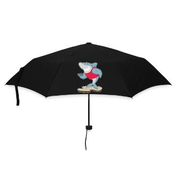 Bodybuilding Shark Bodybuilder avec haltères - Parapluie standard - noir - Devant