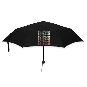 Hoffmann Retro Nachname Familie Geschenk - Regenschirm (klein) - Schwarz - Vorne