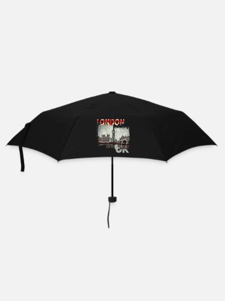 London UK Vintage - Regenschirm (klein) - Schwarz