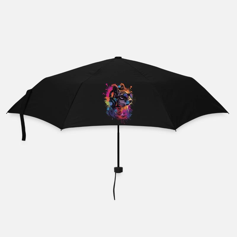 Eichhörnchen - Regenschirm (klein) - Schwarz